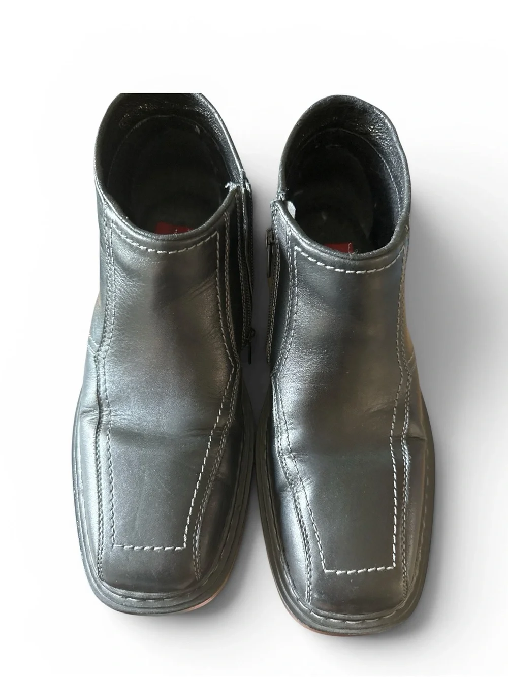 Men's Black Rieker Leather Ankle Boots